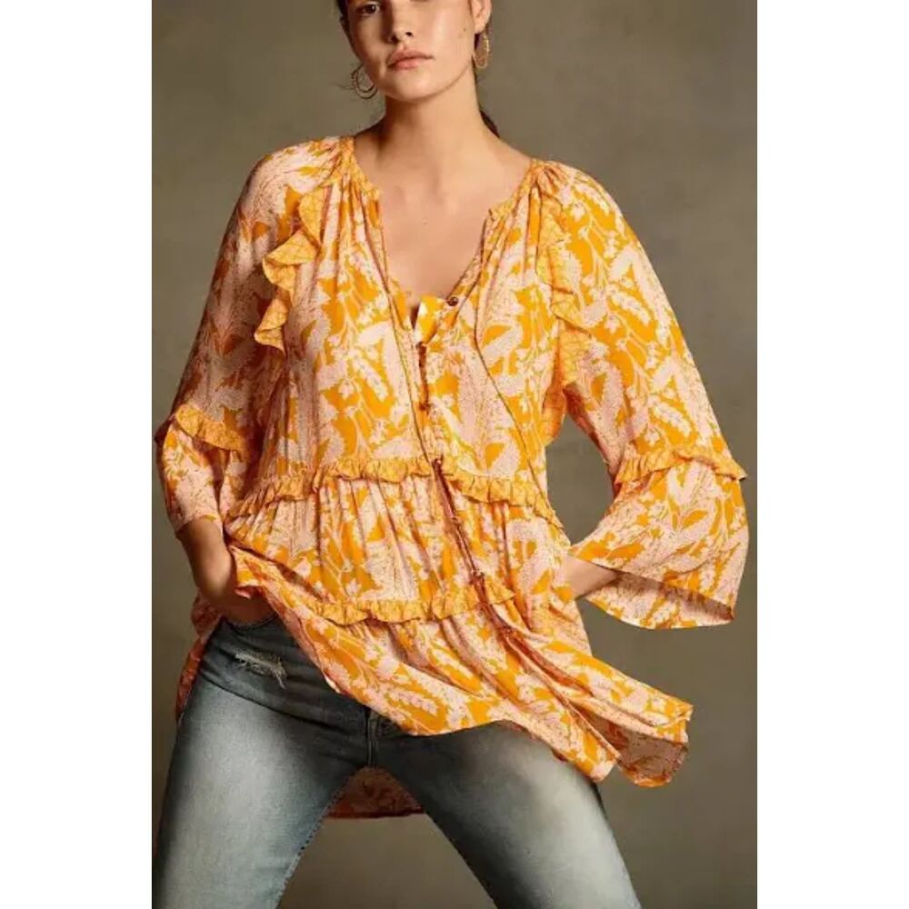 Anthropologie Mia Tiered Top – Size SP (Small Petite)